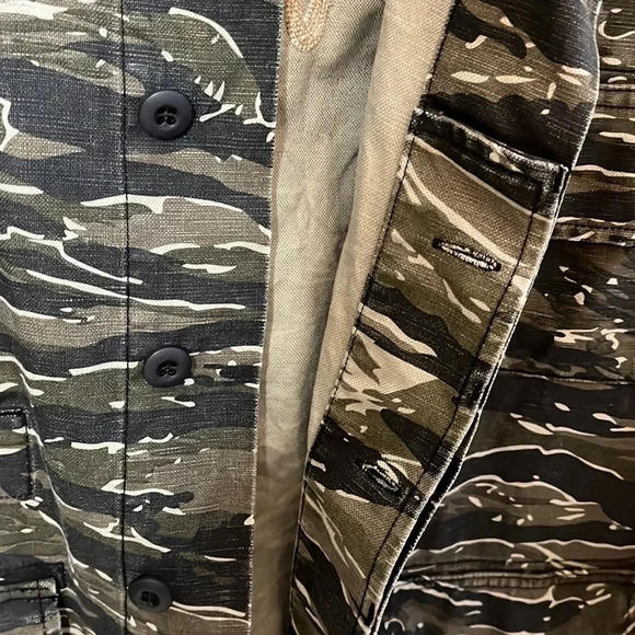 CURRENT/ELLIOT Fatigue Army Jacket Pockets, Size L - Picture 10 of 12